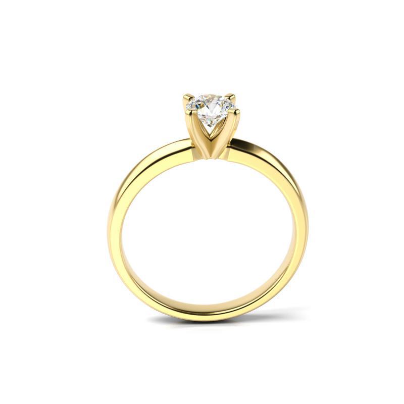 Moissanitový zlatý prsten 22231
