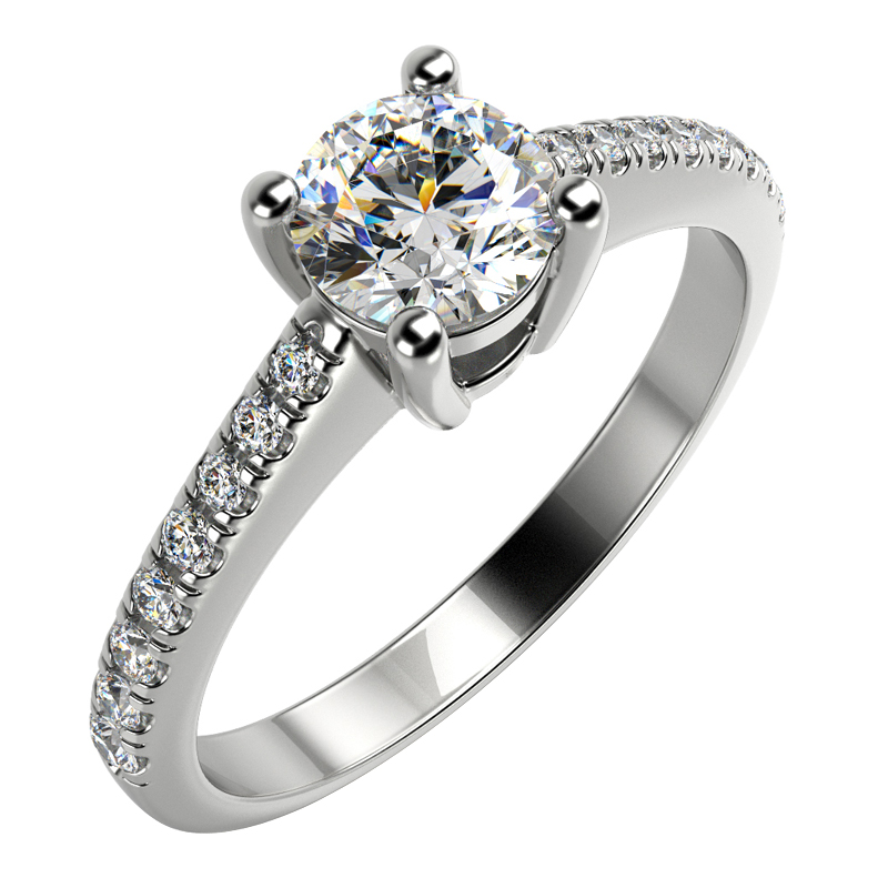 Zásnubní prsten z platiny s diamanty Dalea