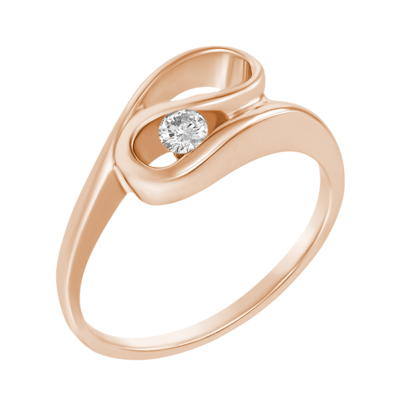 Prsten z růžového zlata 28621