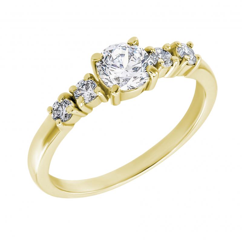 Zlatý prsten s diamanty 29441