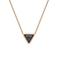Zlatý náhrdelník s černým triangle diamantem Baya