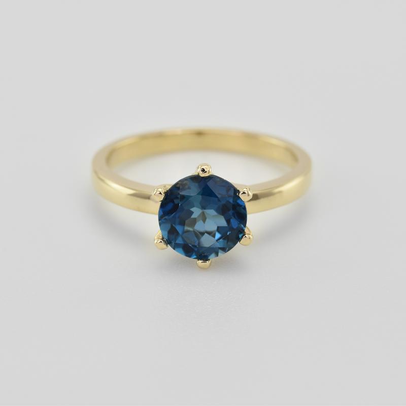 Zlatý prsten s topazem 30571