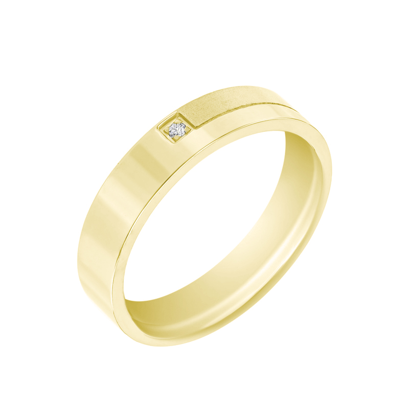 Snubní prsteny ze žlutého zlata s diamanty