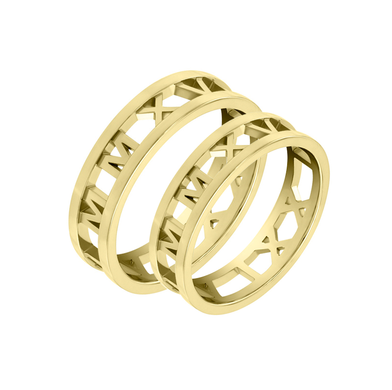 Snubní prsteny s římskými číslicemi