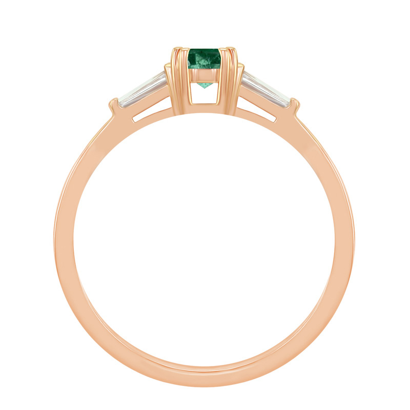 Smaragdový zásnubní prsten 3601