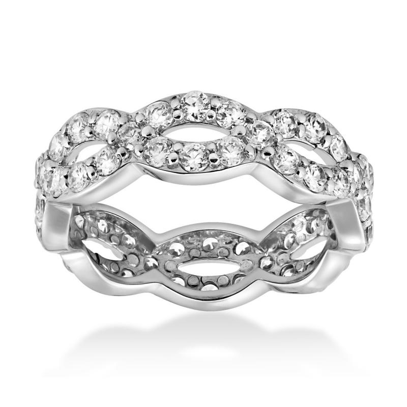 Proplétaný prsten s diamanty 3941