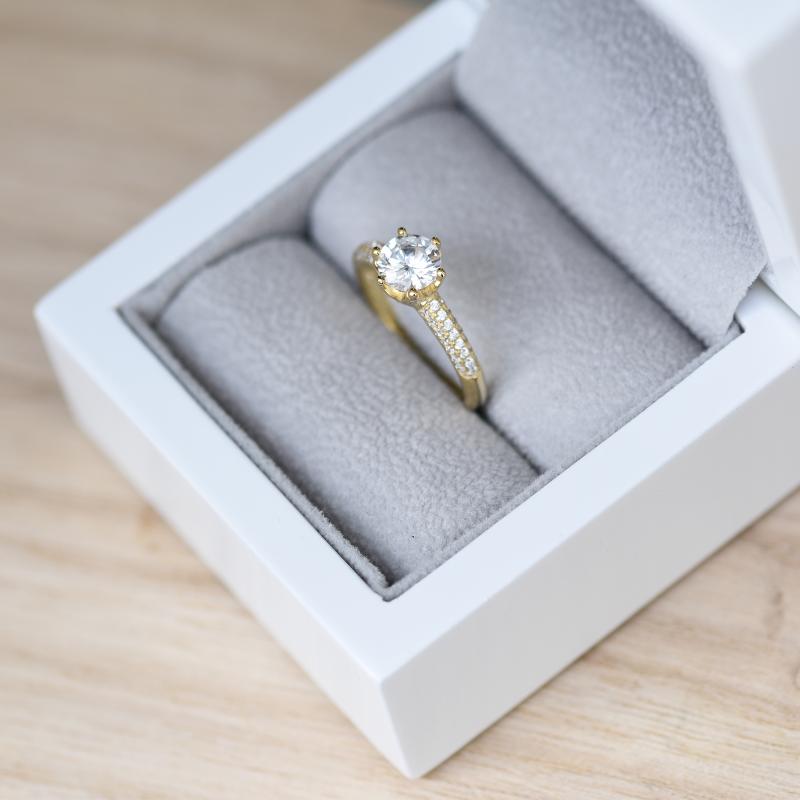 Prsten ze zlata s diamanty 41211