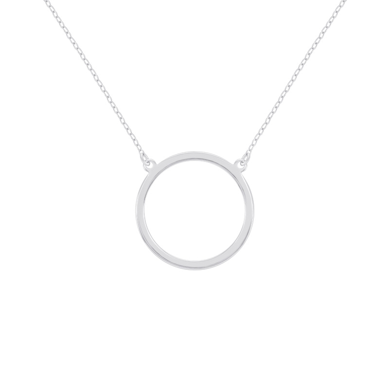 Stříbrný minimalistický náhrdelník karma