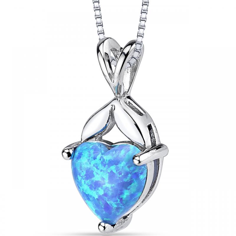 Opálový náhrdelník ve tvaru srdce