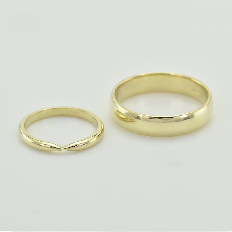 Zlaté prsteny se zúženým kroužkem 42041