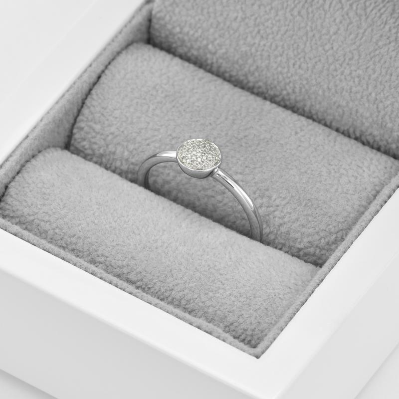 Diamantový prsten z bílého zlata 45061