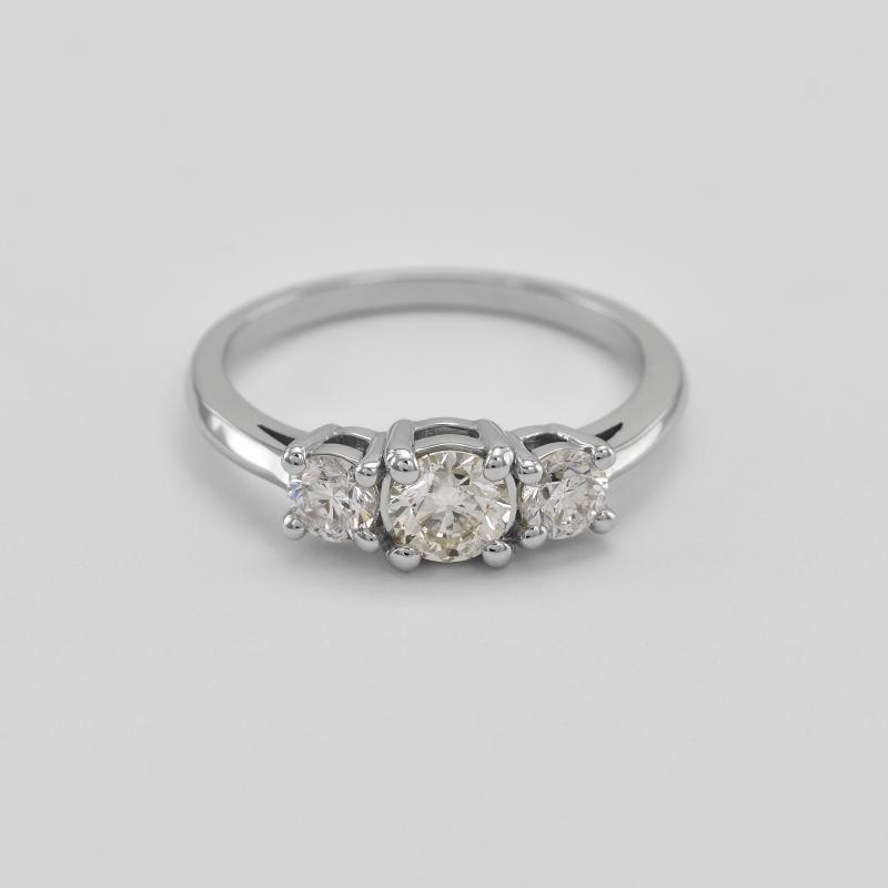 Zásnubní prsten s diamantom z platiny 45571