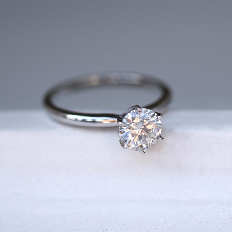 Zásnubní prsten z bílého zlata 46601