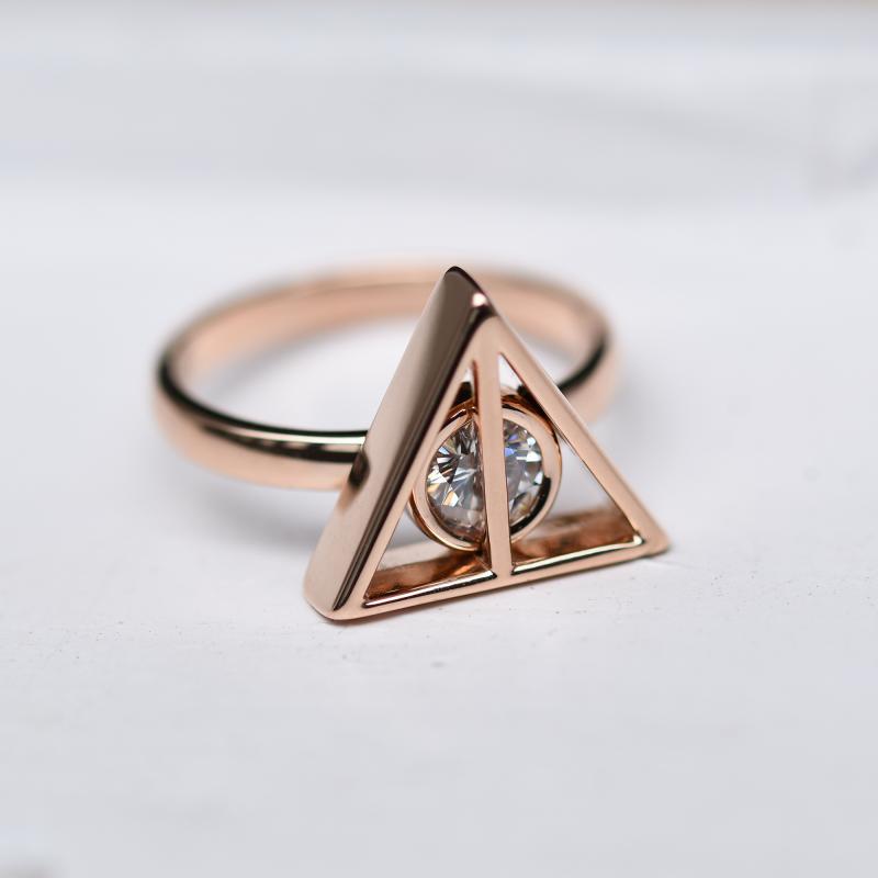 Zlatý prsten Harry Potter s diamantem 48321