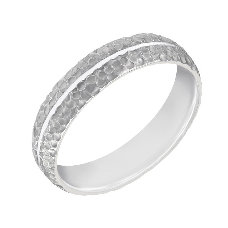 Zlatý dámský prsten s bílým enamelem 50241