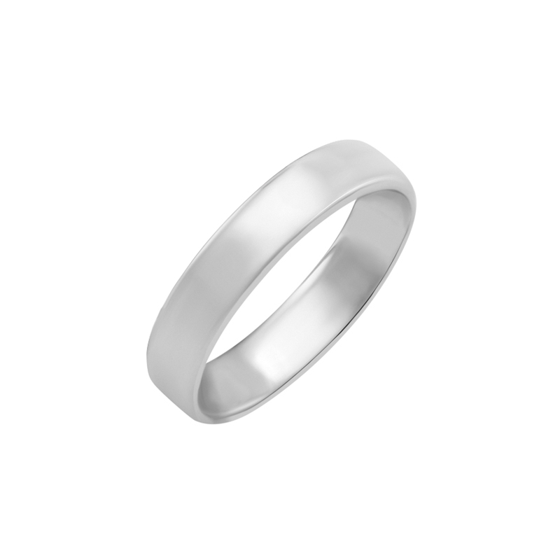 Pánský komfortní prsten z bílého zlata 58411