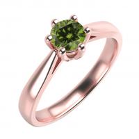 Zásnubní prsten se zeleným diamantem Sati