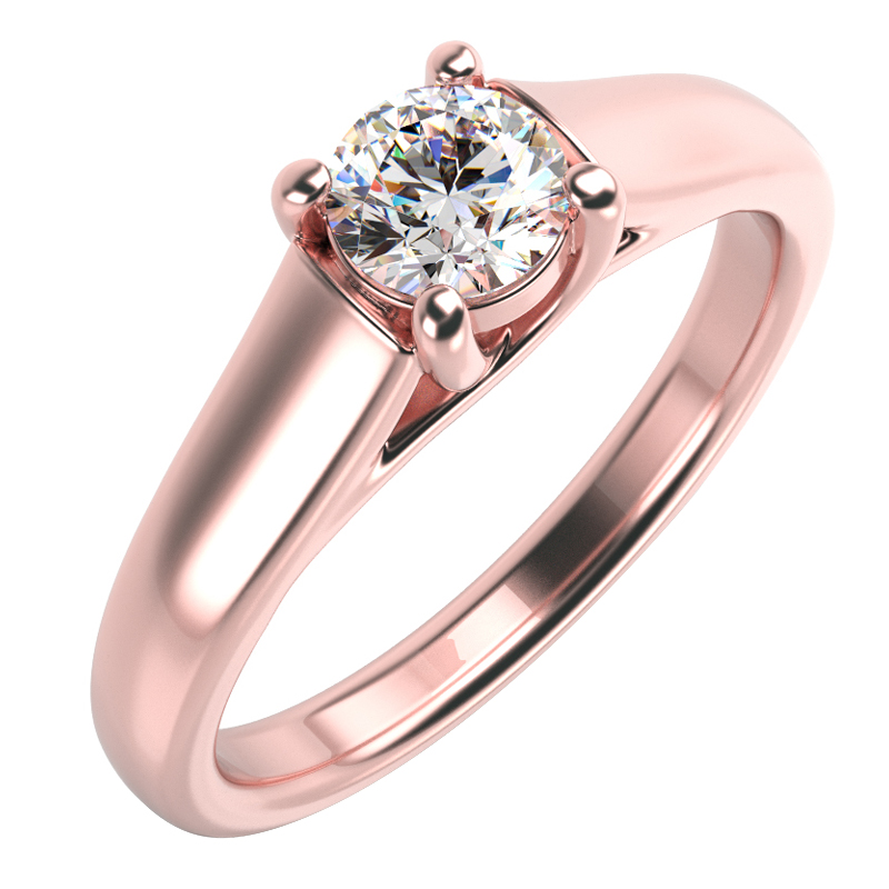 Prsten z růžového zlata 59521