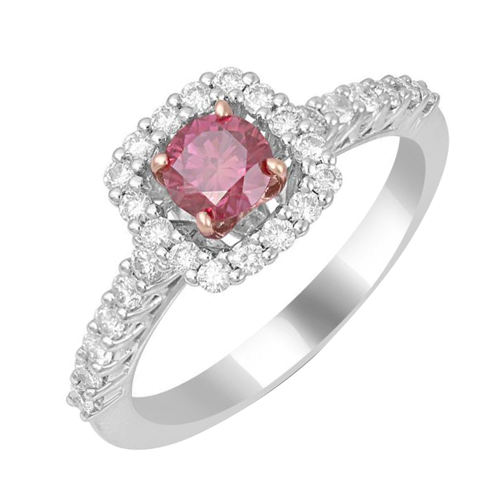 Eppi Zásnubní prsten s certifikovaným fancy pink lab-grown diamantem Pabla RE33245