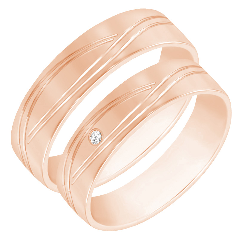 Snubní prsteny z růžového zlata 60781