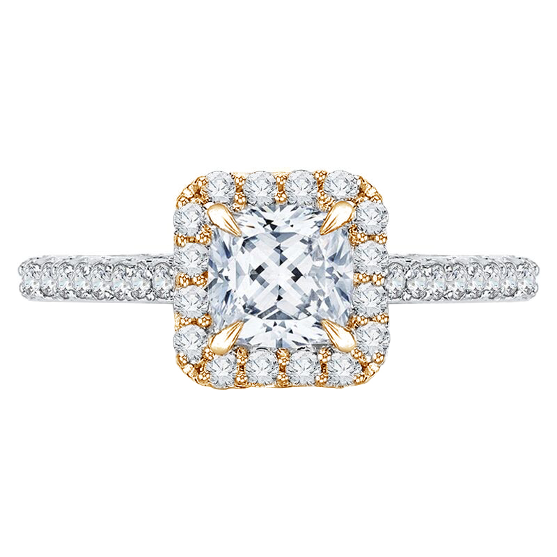 Zlatý zásnubní prsten s diamanty