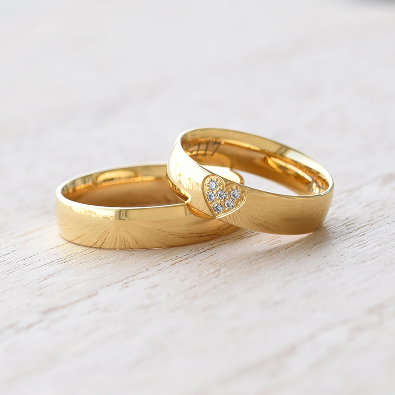 Zlaté komfortní snubní prsteny 62761
