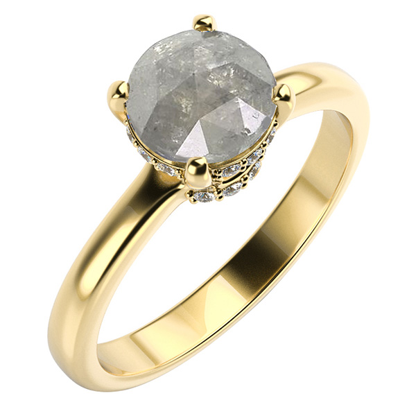 Zlatý zásnubní prsten 66771