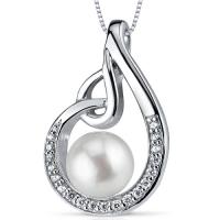 Stříbrný náhrdelník s perlou Boronia
