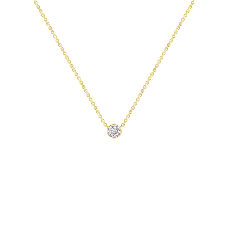Zlatý minimalistický náhrdelník s moissanitem