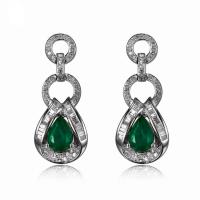 Luxusní náušnice se smaragdy a diamanty Edrice