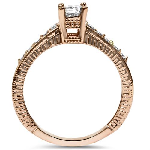 Diamantová prsten z růžového zlata Emey 7051