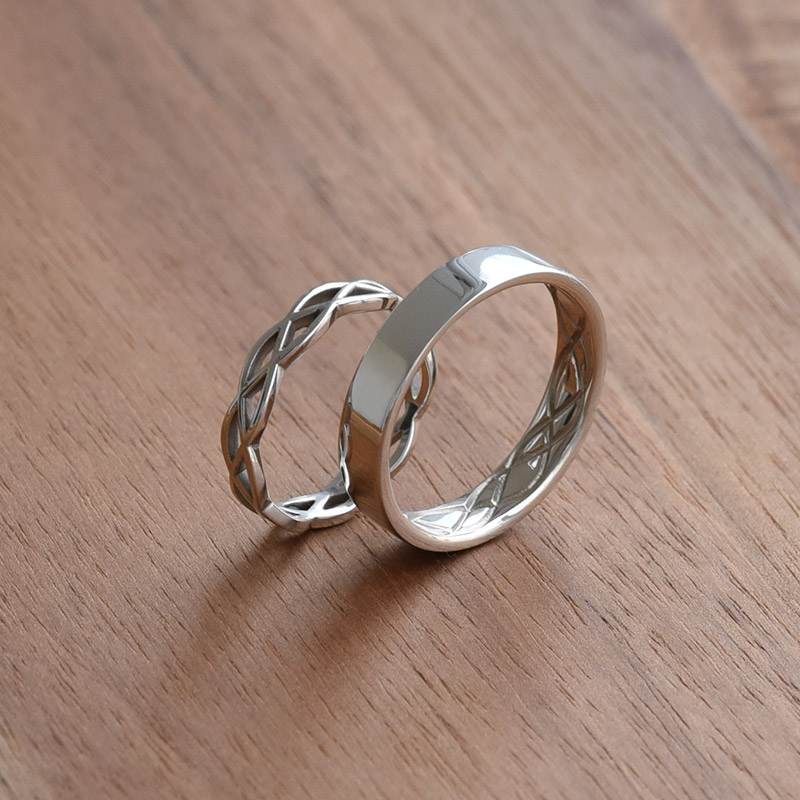Proplétané snubní prsteny 71341