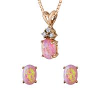 Kolekce šperků z růžového zlata s opály Jemini