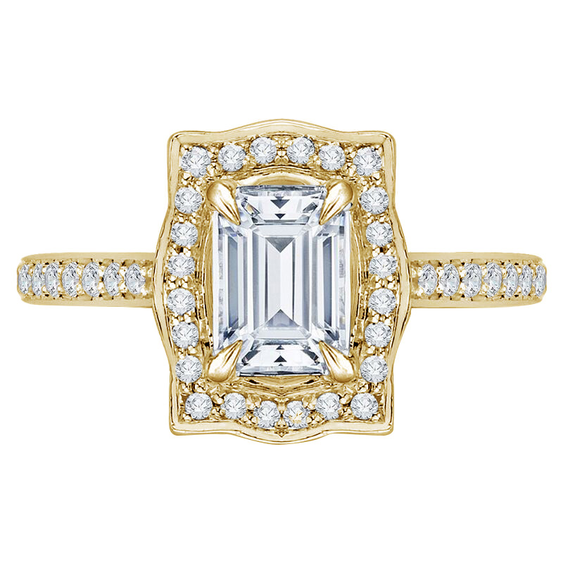 Zlatý zásnubní prsten s diamanty 74671