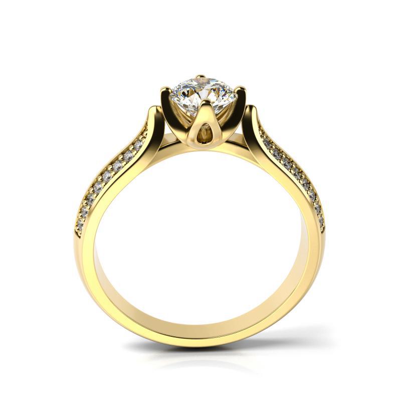 Zlatý diamantový prsten Katynie 75541