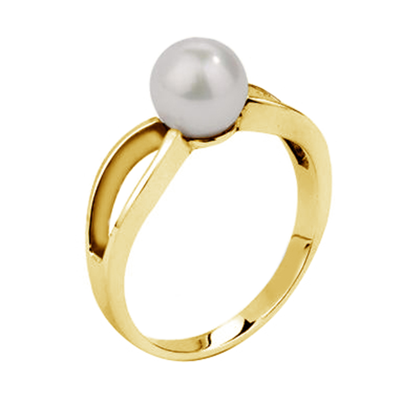Zlatý prsten s perlou 76641
