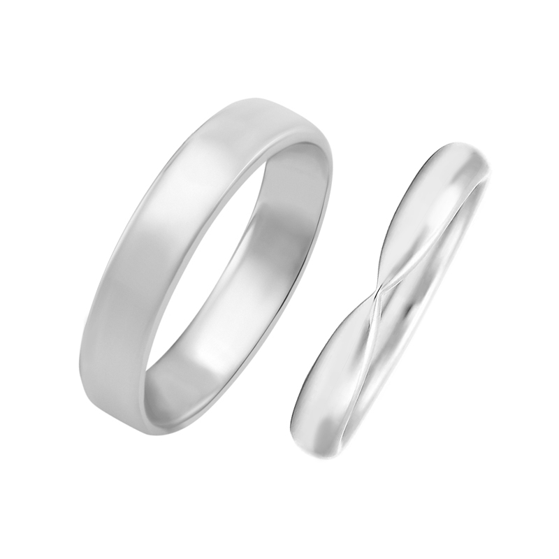 Platinové minimal snubní prsteny Aeneas