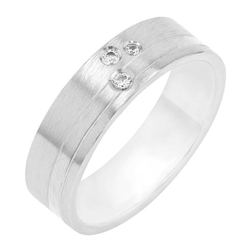 Dámský snubní prsten z bílého zlata 78841