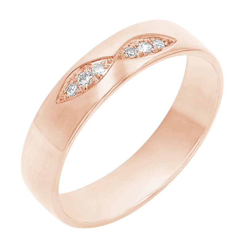 Dámský snubní prsten z růžového zlata 80371