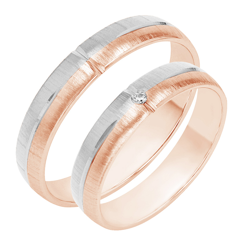 Snubní prsteny z růžového zlata 80391