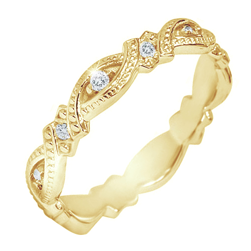 Zlatý prsten s diamanty 80661