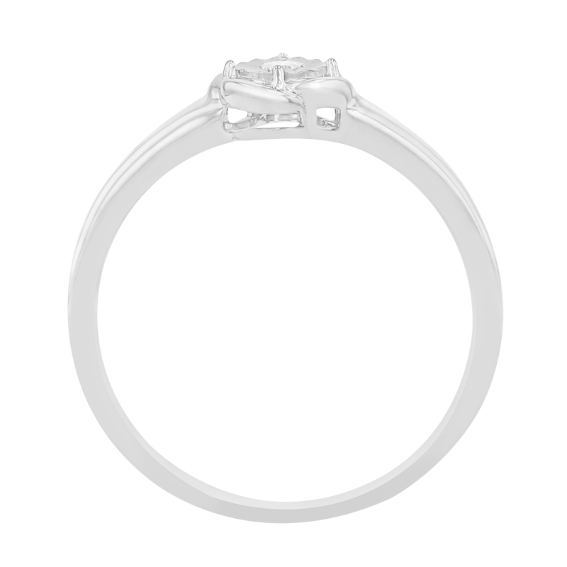 Prsten s diamantem ve stylu solitaire z bílého zlata 83071