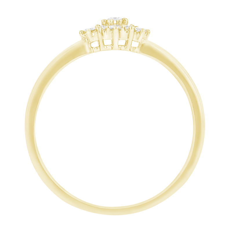 Elegantní diamantový prsten ze zlata 83111