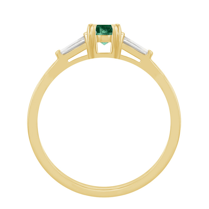 Smaragdový zásnubní prsten