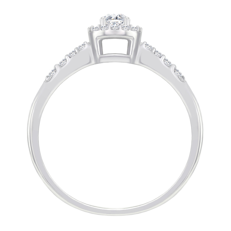 Zlatý halo prsten s diamanty Mourise 90951