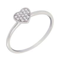Prsten ve tvaru srdce plný lab-grown diamantů Monroe