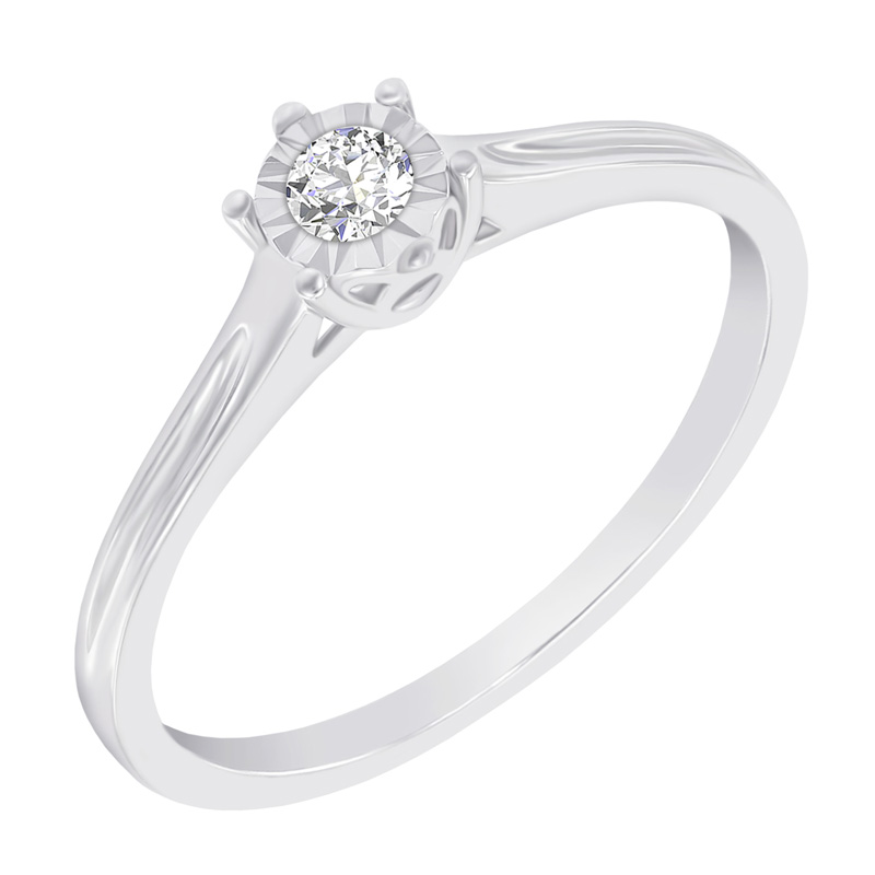 Zlatý prsten s diamantem typu soliter 91471