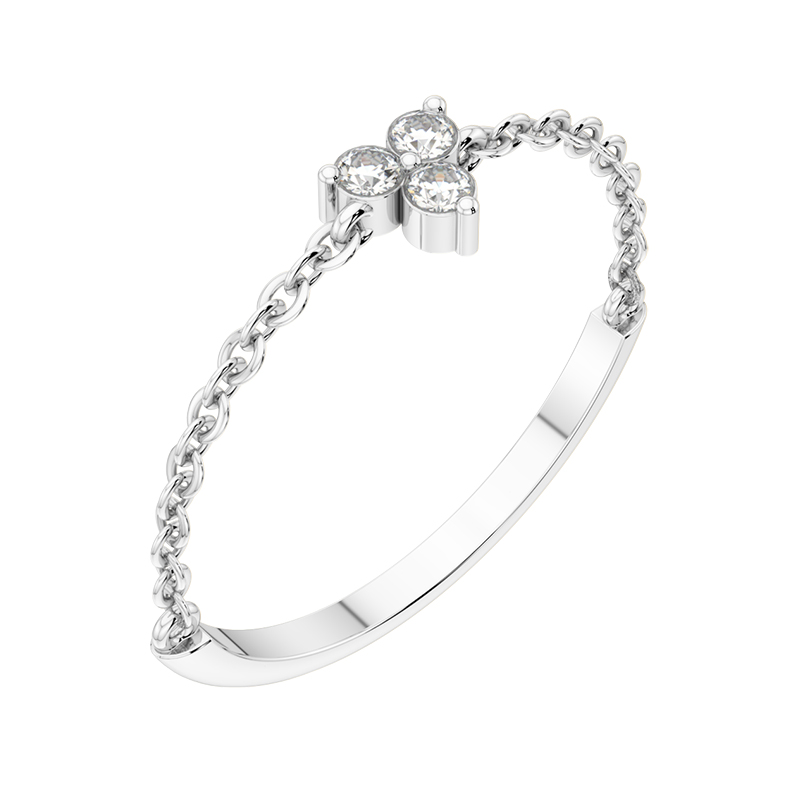 Netradiční minimalistický prsten s diamanty ze zlata 91721
