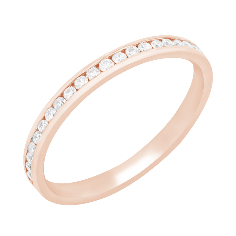 Eternity prsten plný diamantů z růžového zlata 92561