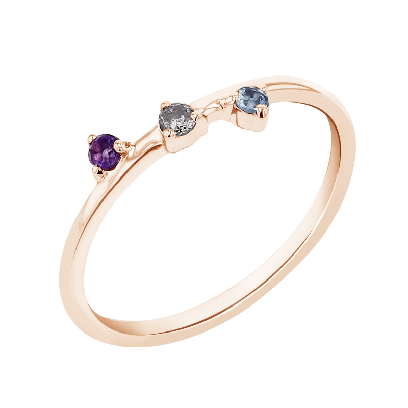 Drahokamový minimalistický prsten 93881